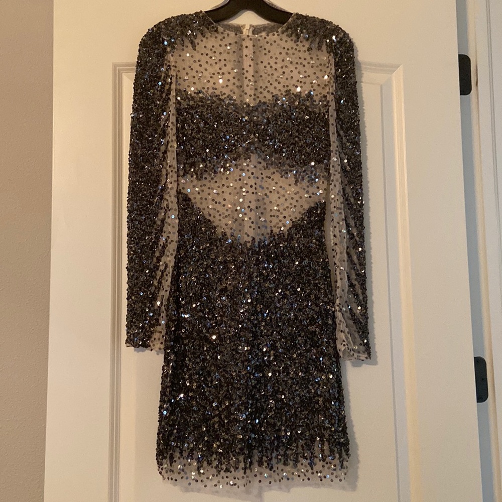 Sheer sequin dress